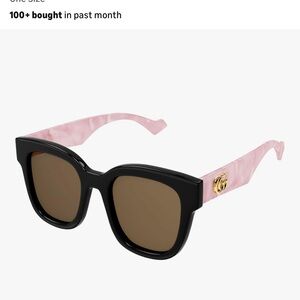 Black and Pink Sunglasses with Gold Accent